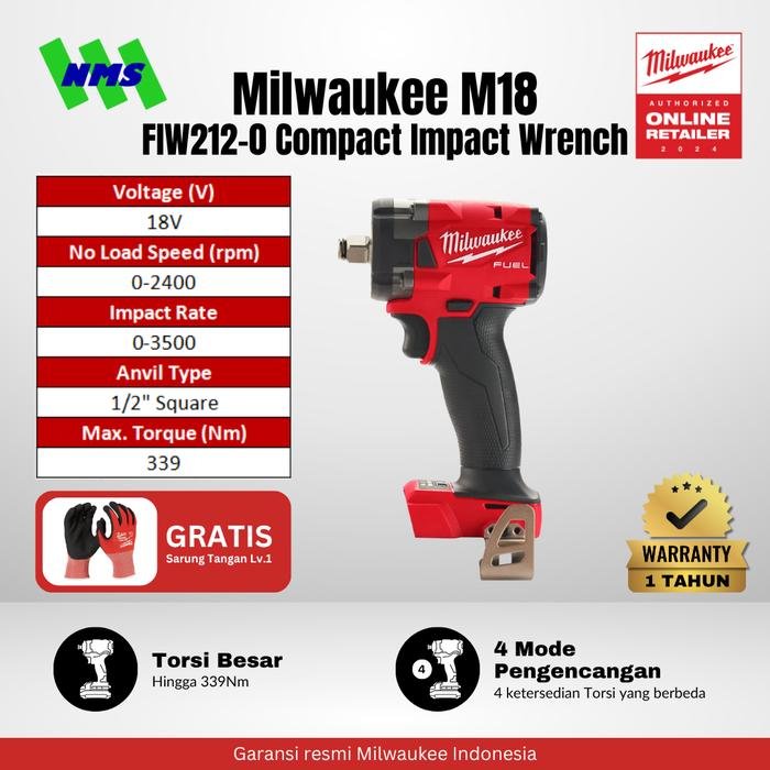 Milwaukee M18 FIW212-0 1/2" Impact Wrench
