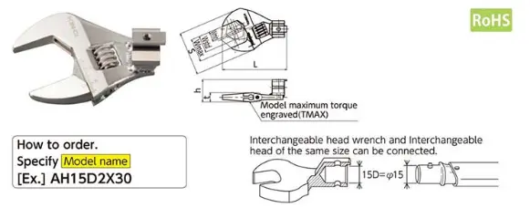 Adjustable Open End Head