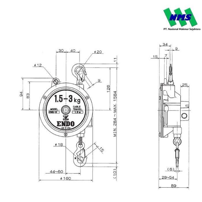 ENDO Spring Balancer EWS-5 - Gambar 2