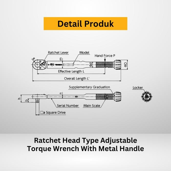 TOHNICHI Torque Wrench QL140N-MH - Gambar 3