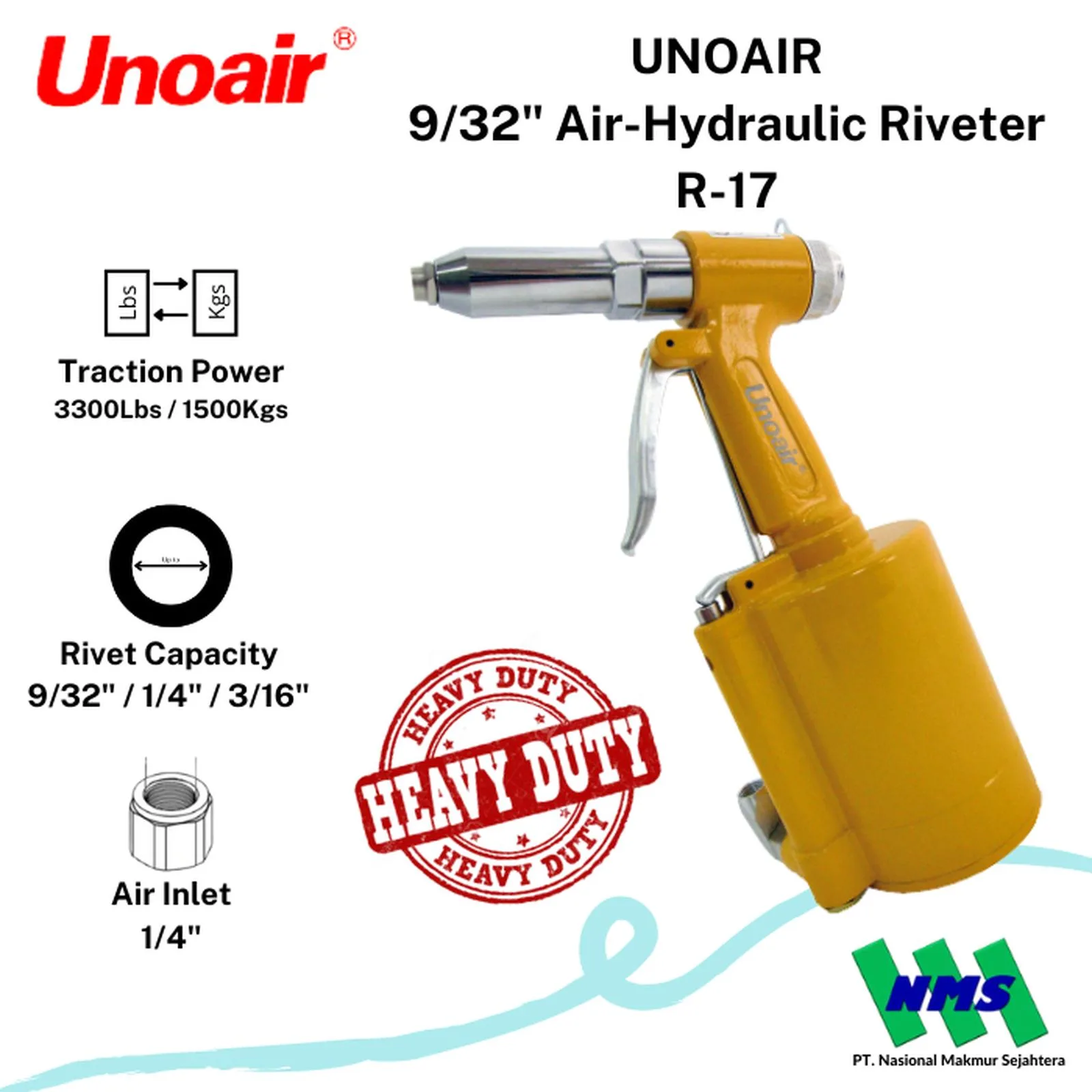 UNOAIR Hydrolic Riveter R-17