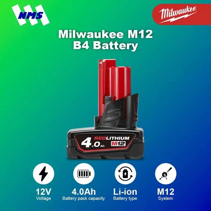 Milwaukee M12 B4 4.0Ah - Gambar 3