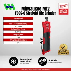 Milwaukee M12 FDGS-0 Straight Die Grinder