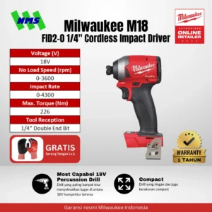 Milwaukee M18 FID2-0 Hex 1/4"