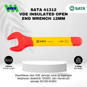 SATA VDE Insulated Open End Wrench 12mm