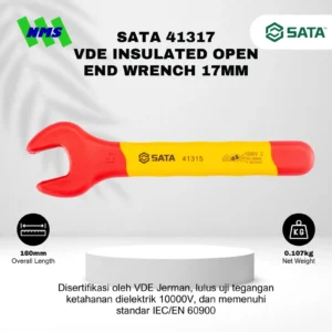 SATA VDE Insulated Open End Wrench 17mm