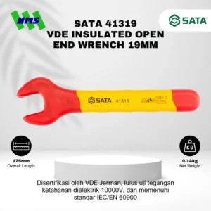SATA VDE Insulated Open End Wrench 19mm