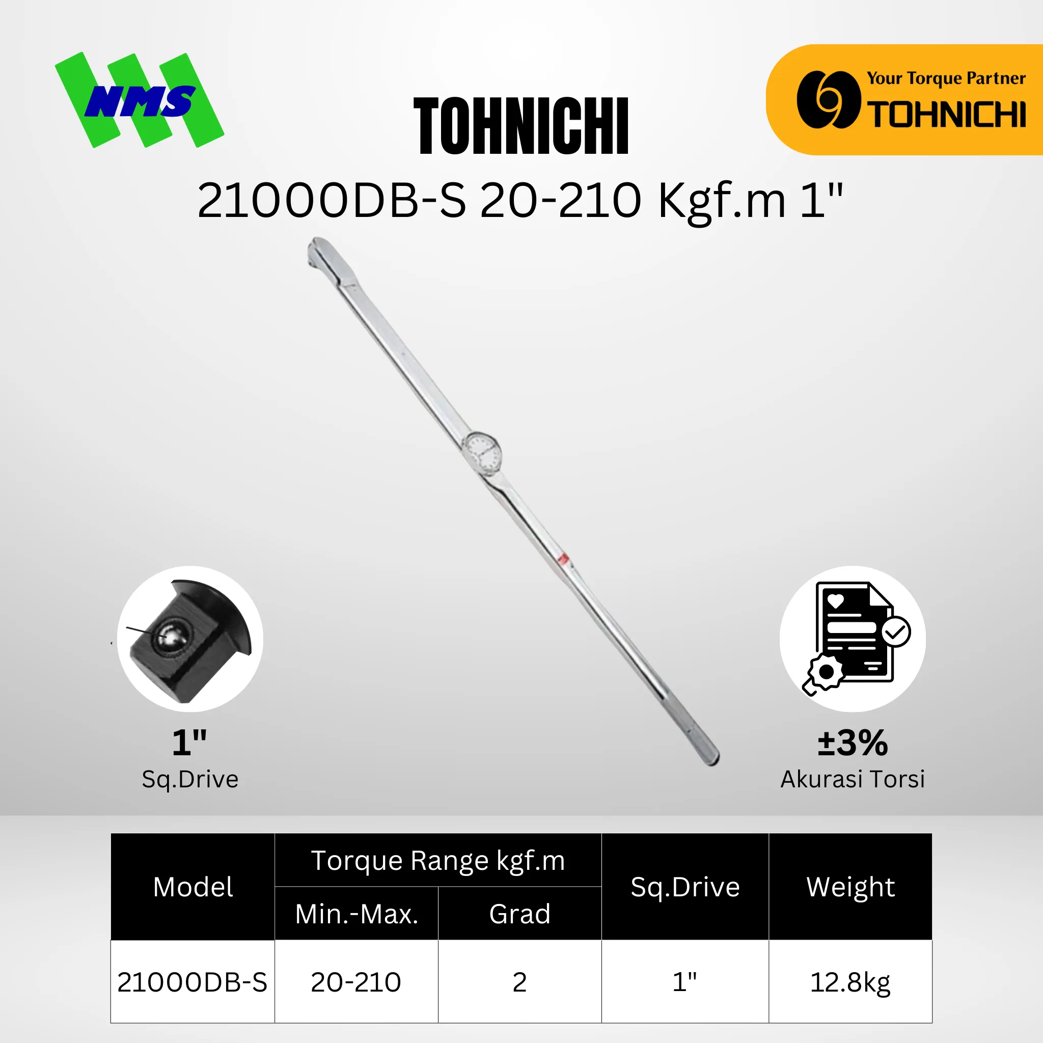 TOHNICHI Torque Wrench 21000DB-S