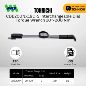 TOHNICHI Torque Wrench CDB200NX19D-S