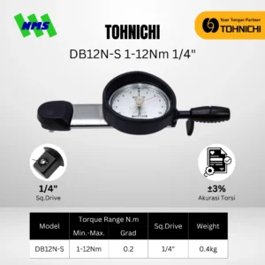 TOHNICHI Torque Wrench DB12N-S