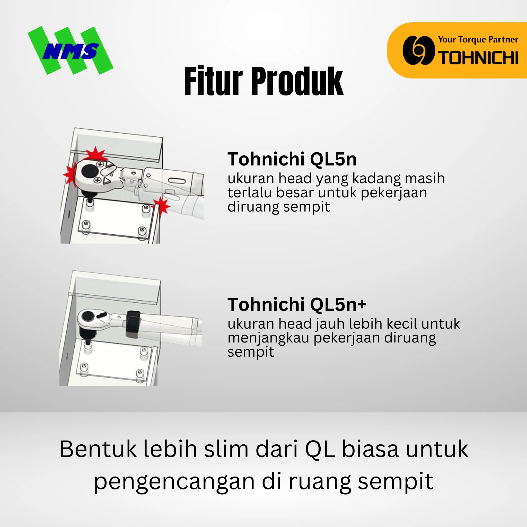 TOHNICHI CL5NX6D+ Torque Wrench - Gambar 3