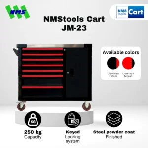 NMStools Cart JM-23 Troli Bengkel (Black Red)