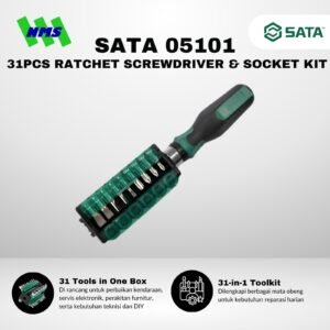 SATA 05101 31PCS RATCHET SCREWDRIVER & SOCKET KIT