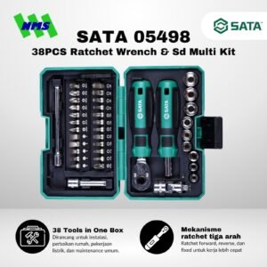 SATA 05498 38PCS Ratchet & Sd Multi Kit