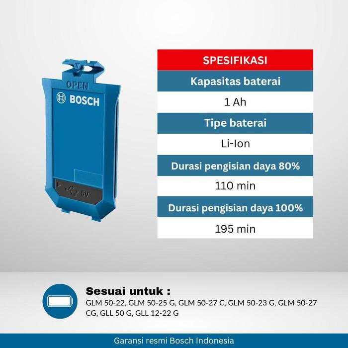 Bosch Battery / Baterai BA 3.7V 1.0 Ah - Gambar 5