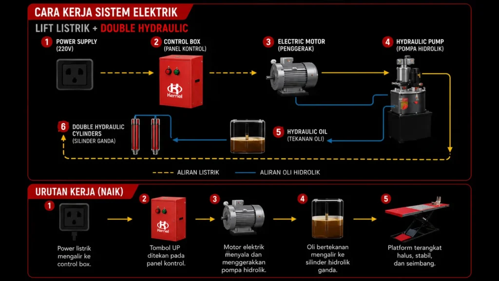 Cara Kerja Double Hydraulic