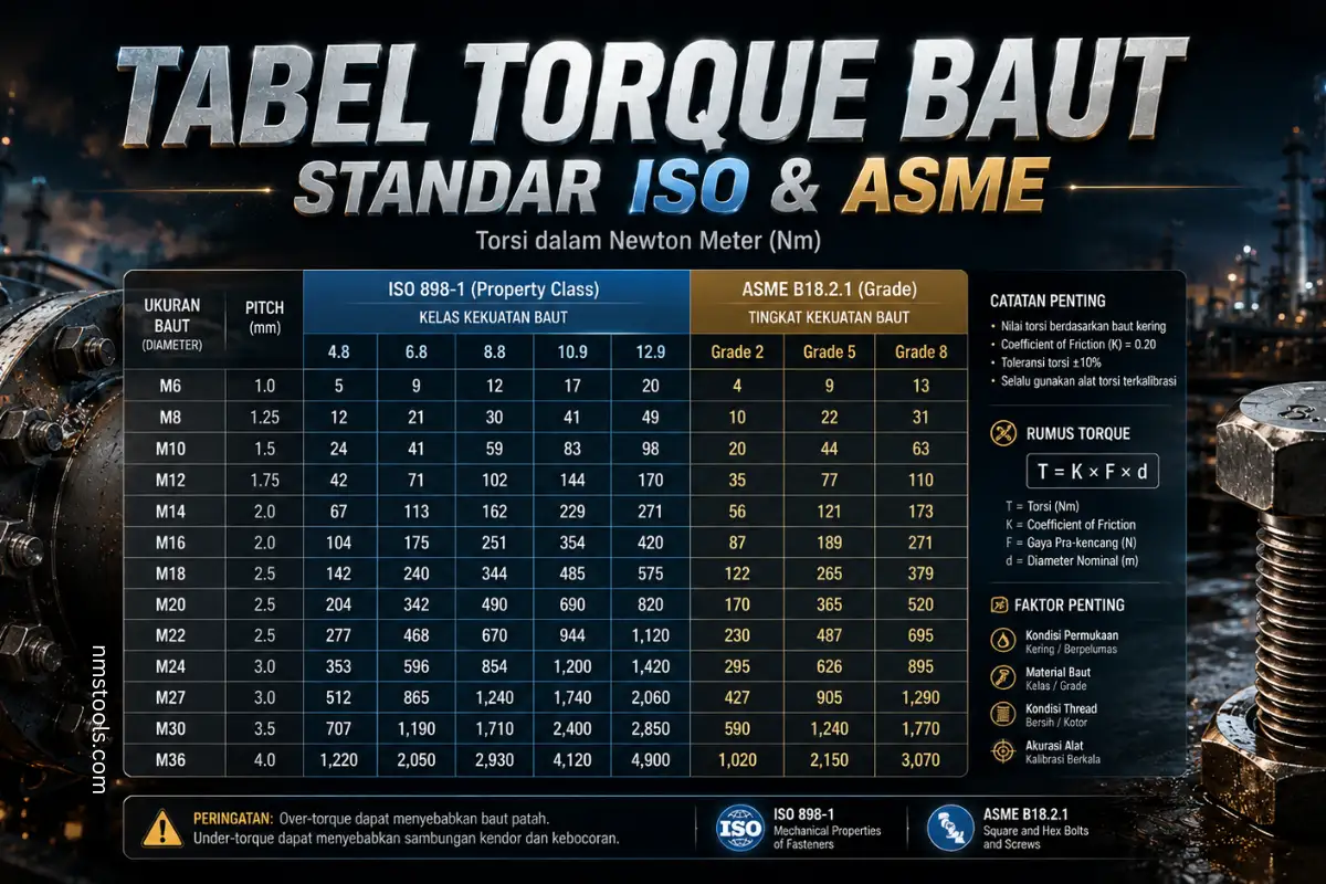 table-torque-baut-standard-iso-dan-asme