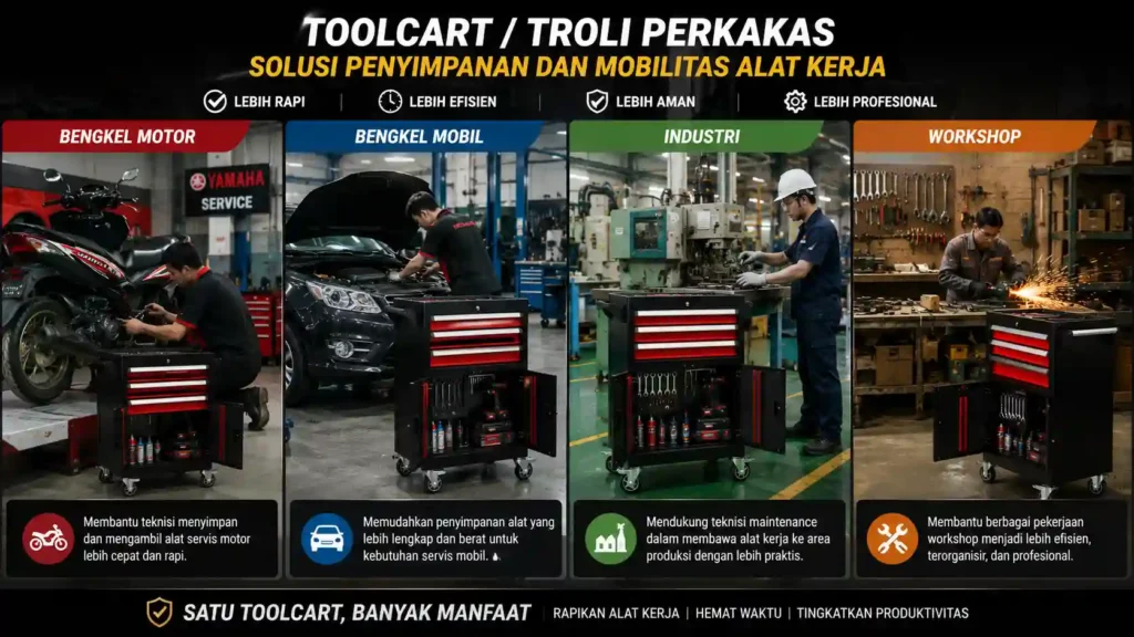 Toolcart untuk Berbagai Kebutuhan Bengkel dan Industri