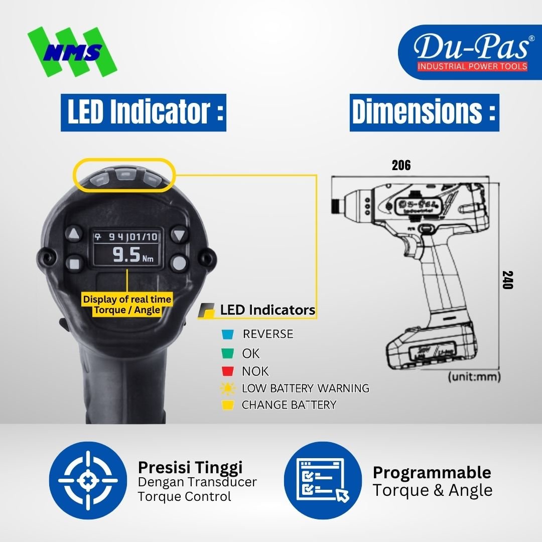DUPAS NPA Series Pistol Type Cordless Transducerized - Gambar 4