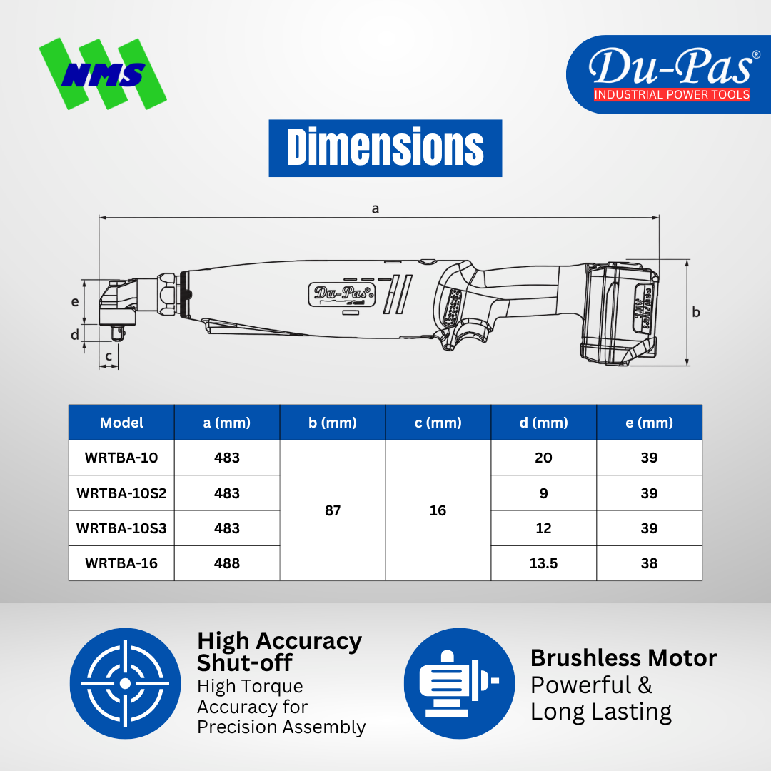 DUPAS WRTBA Series Cordless Shut-off - Gambar 3